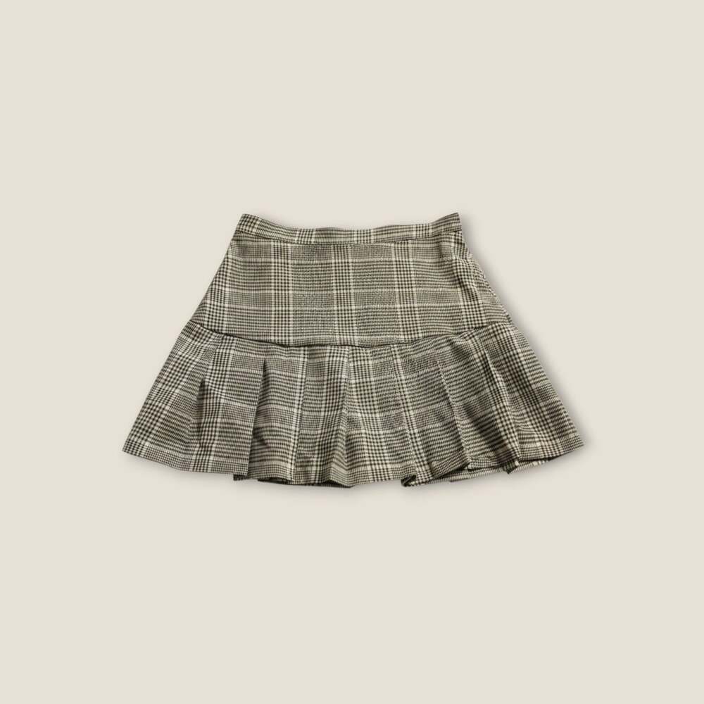 H&M Plaid Pleated Mini Skirt